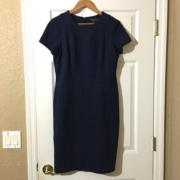 Brooks Brothers Dresses & Skirts - Brooks Brothers Navy Blue Career Business Sheath Dress Womens Size 8